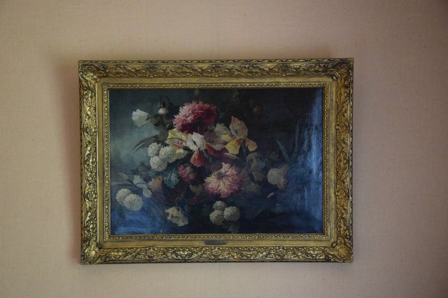 Null Edmond LESPAGNOL (act.C.1925-1956), Jetée de Fleurs, Huile sur toile. 48 x &hellip;