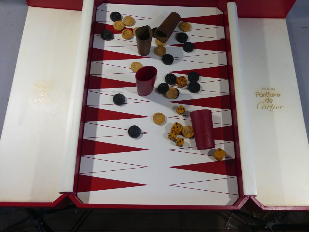 Null CARTIER Panthère - Backgammon game
(wear, two black pieces missing)