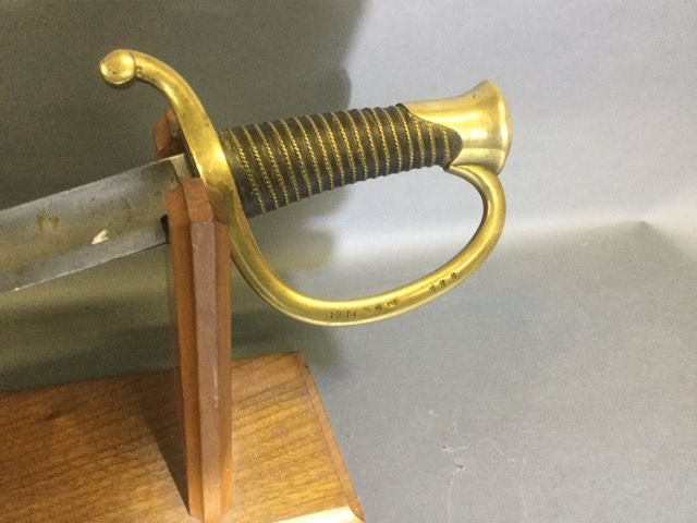 Null Mounted gunner sword model 1829 without scabbard marking on the hilt