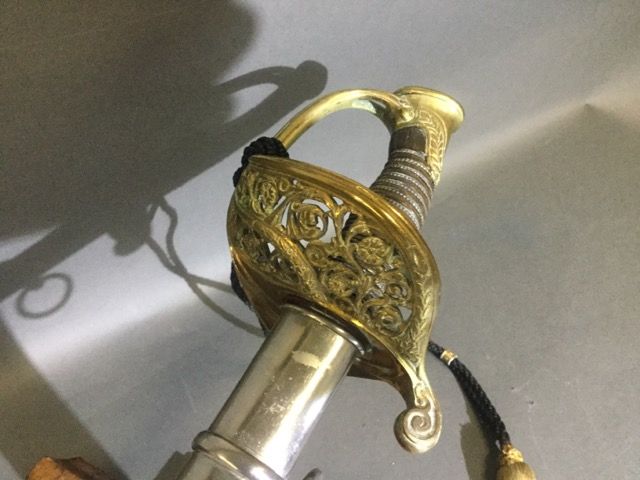 Null Senior infantry officer saber model 1845/55. Watermarked horn handle. Brass&hellip;