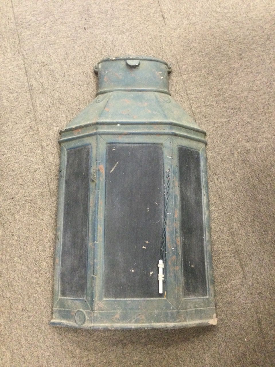 Null Wood and slate board in the shape of a lantern H 82cm
