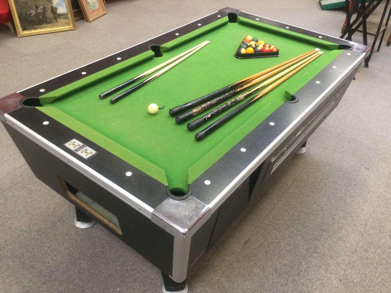 Null RENE PIERRE REGENT 50 American billiard table, size : 1,90 m x 1,10 m, heig&hellip;