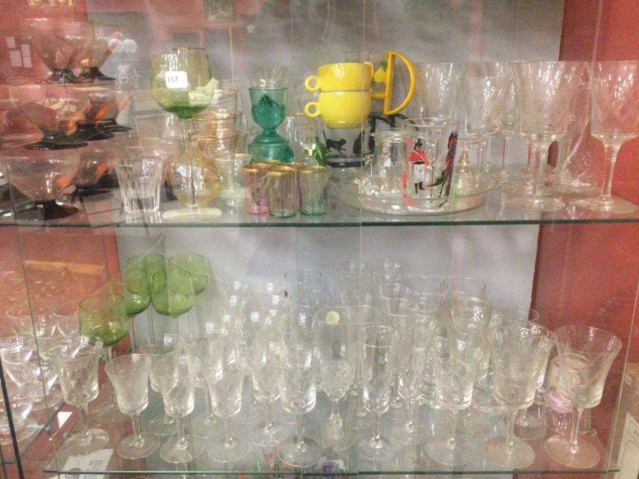Null Lot von Glaswaren. Vase, Werbeglas ....
