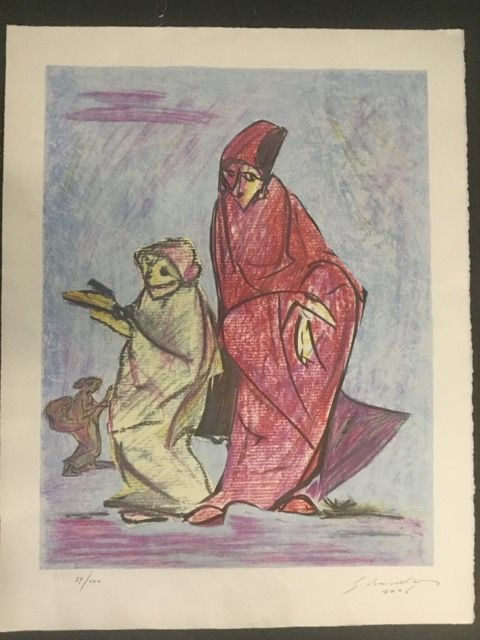 Null BUSATO (XX-XXI), Personnage au manteau rouge, Lithograph, SBD in pencil in &hellip;