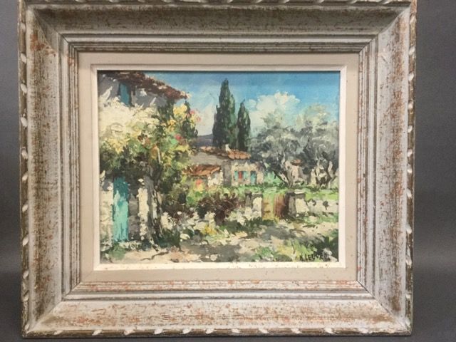 Null LE GUEN Nicole (1890-?) "paysage provençal" - HST - SBD - dim. 22 x 26,5 cm&hellip;