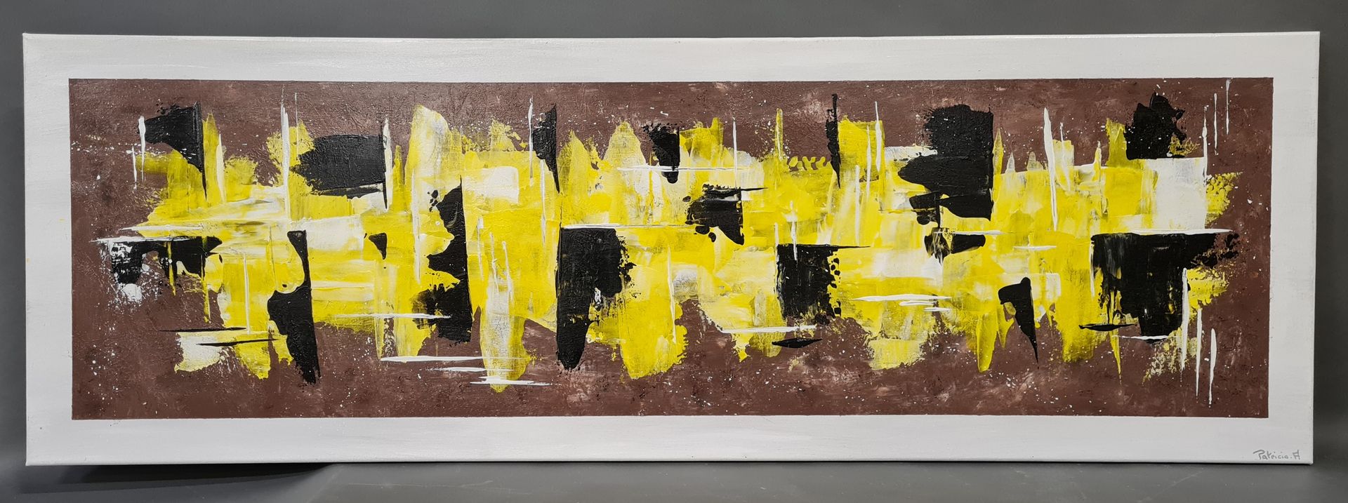 Null Patricia ADRY (XX-XXIème), Composition abstraite, acrylique sur toile, SBD,&hellip;