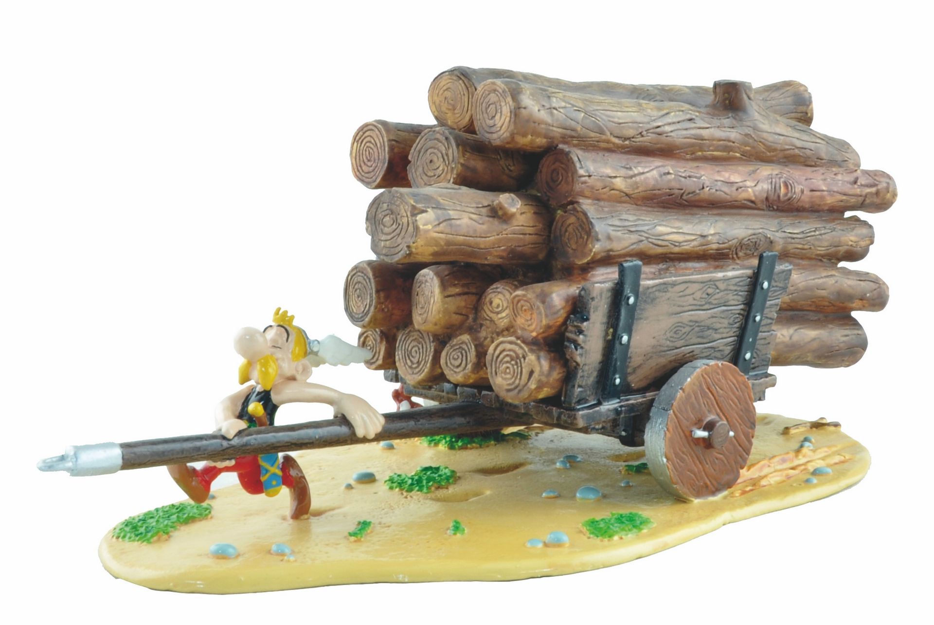 UDERZO Asterix. Creato da Pixi (2005). Asterix che tira il suo carro di tronchi &hellip;
