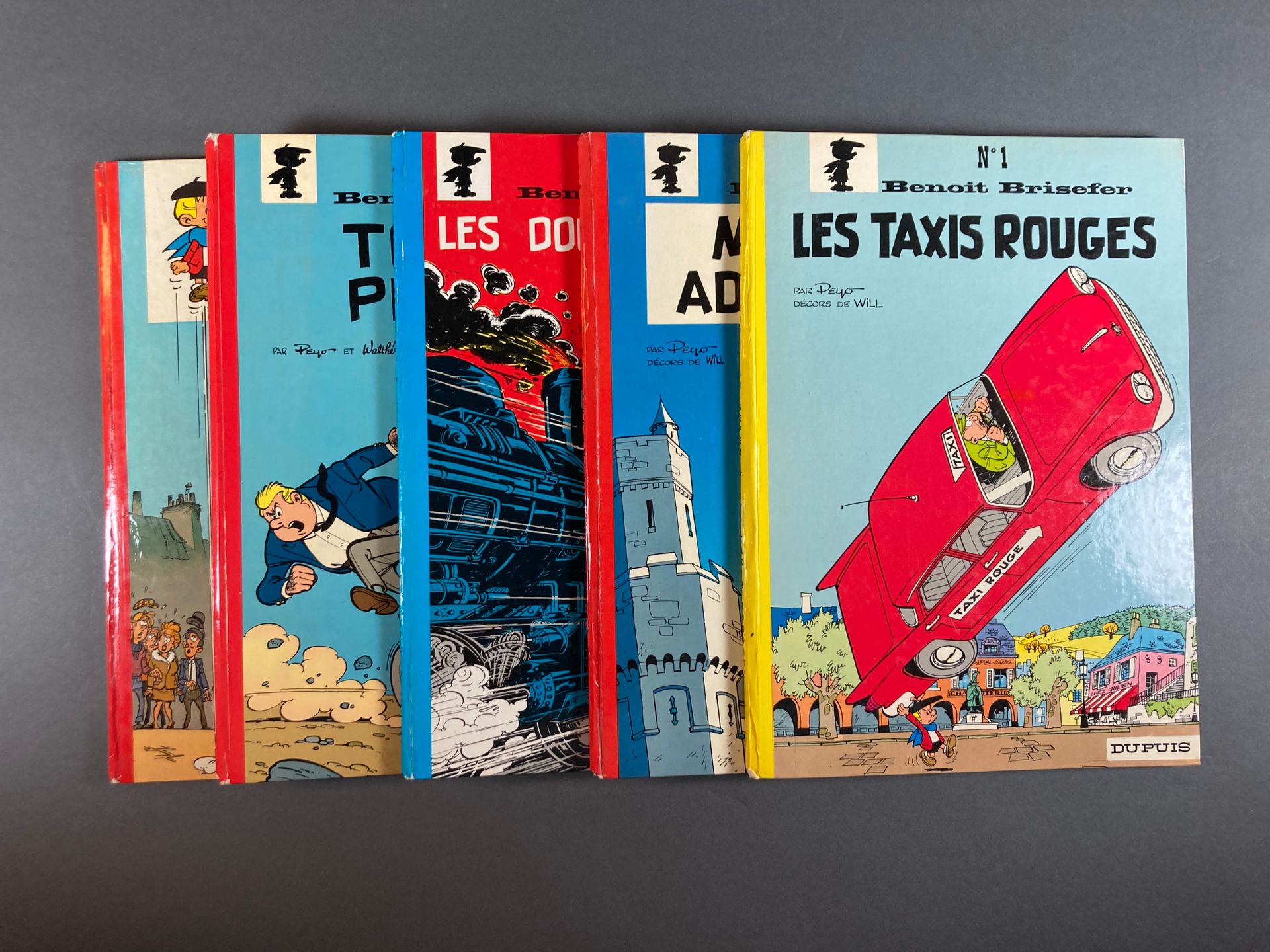 Peyo - Benoît Brisefer Bände 1 bis 5, von Les Taxis Rouges bis Le Cirque Bodoni,&hellip;
