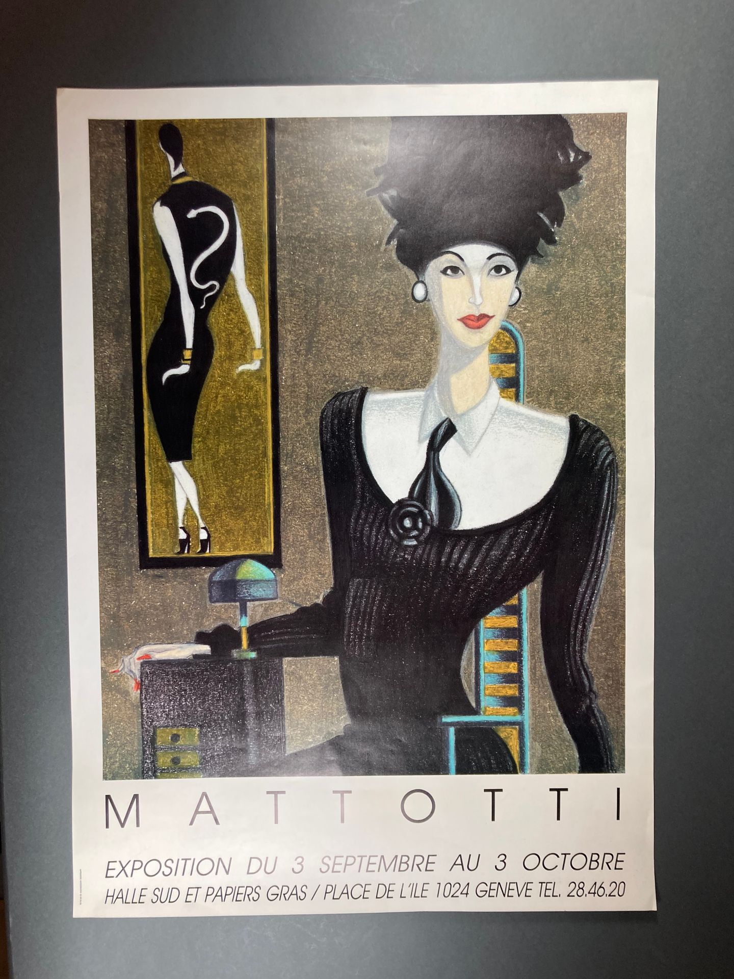 Mattoti L. - Divers Affiche, Elégante, 50x70cm, chez Papiers Gras, Genève, sd