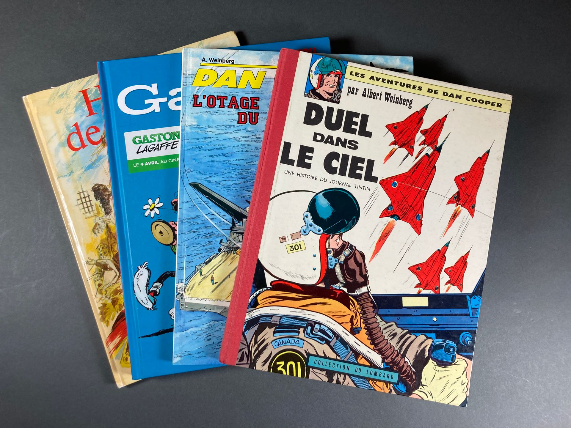 Weinberg & - Dan Cooper & Duel dans le ciel, EOb, 1962, au Lombard, 红布书脊，有Tintin&hellip;