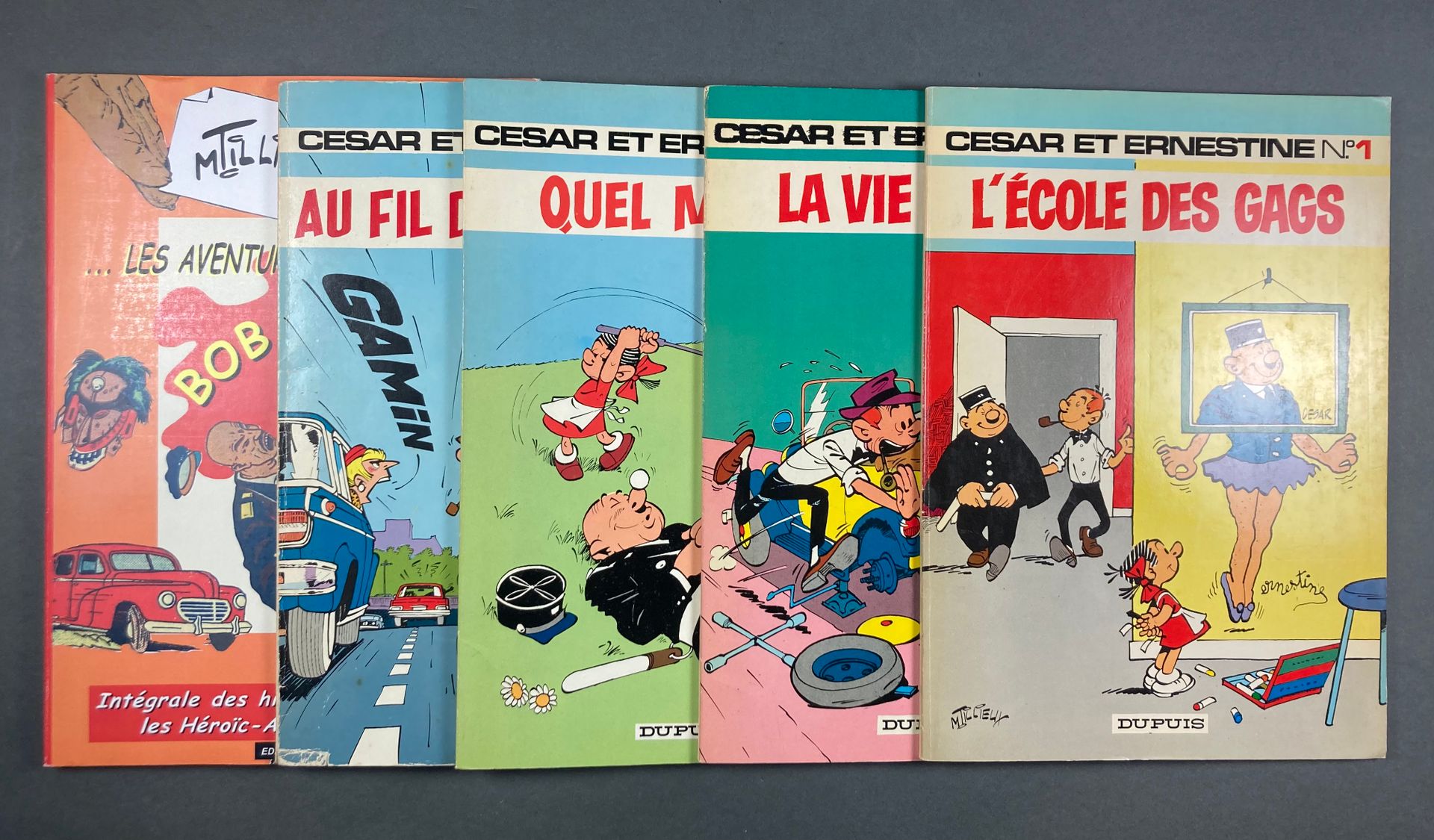 Tillieux - César et Ernestine & Serie completa, volumi da 1 a 4, da L'école des &hellip;