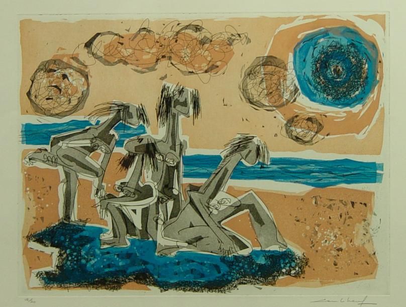 Null COULIBEUF

''La plage''

Lithographie numérotée 15/20