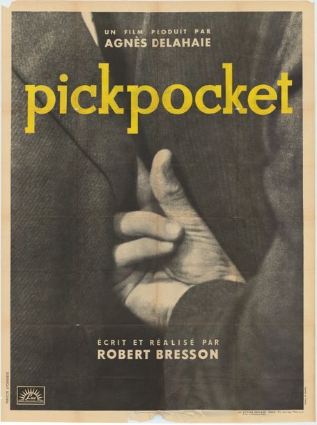 Null PICKPOCKET
Robert Bresson. 1959. Non signée. 120 x 160 cm. Affiche français&hellip;