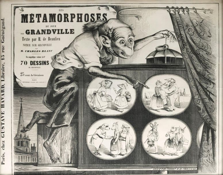 GRANDVILLE Jean-Ignace-Isidore 
The Metamorphoses of the Day.
Very nice print mo&hellip;