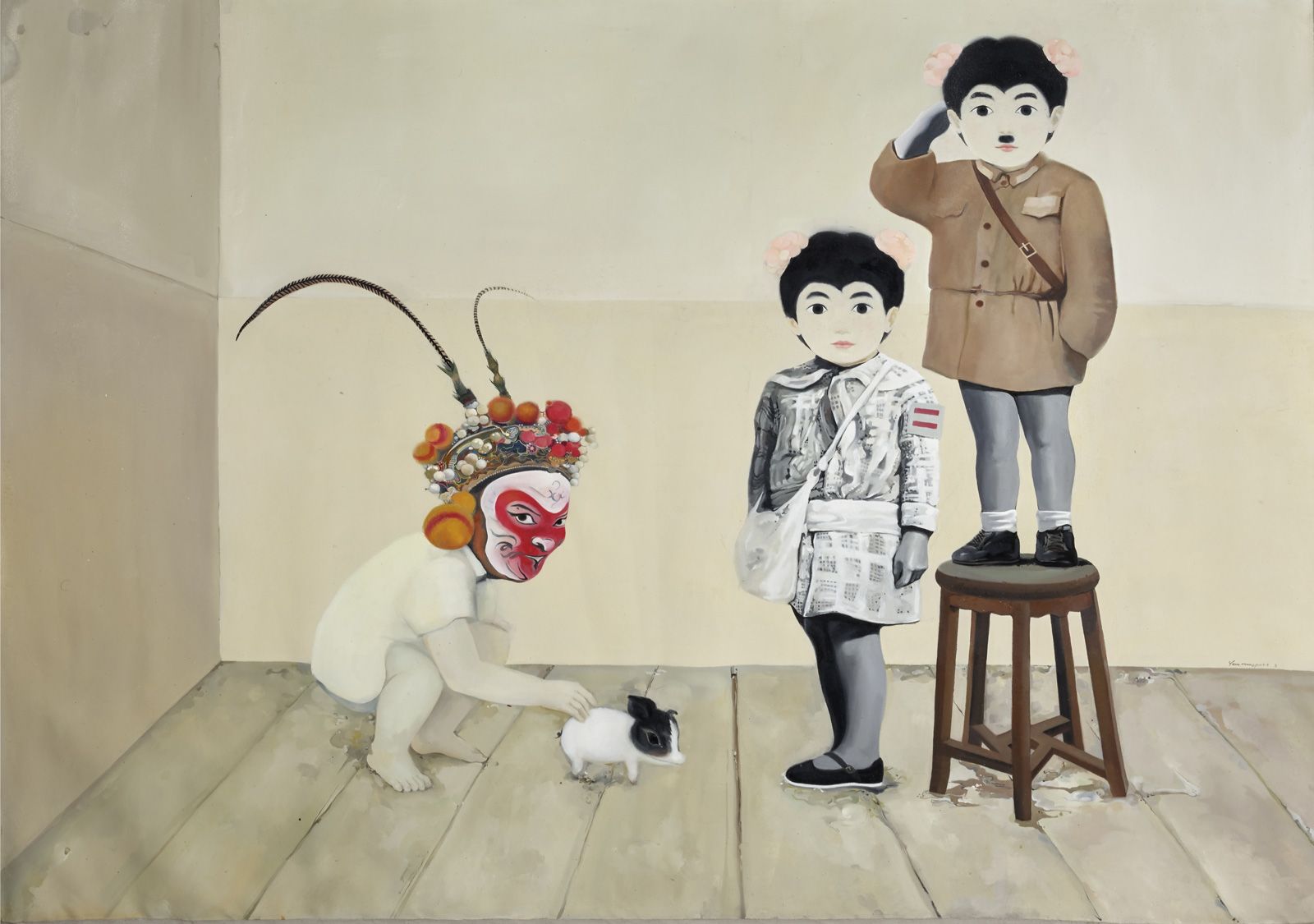 YUE MIAO (1984) 
Play role, 2006

Huile sur toile, (non montée sur châssis) sign&hellip;