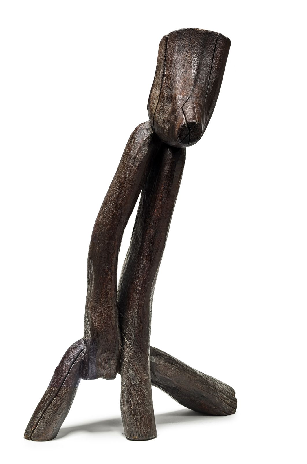 WANG KEPING (1949) 
Personnage, circa 1990

Sculpture en bois, signée en bas au &hellip;
