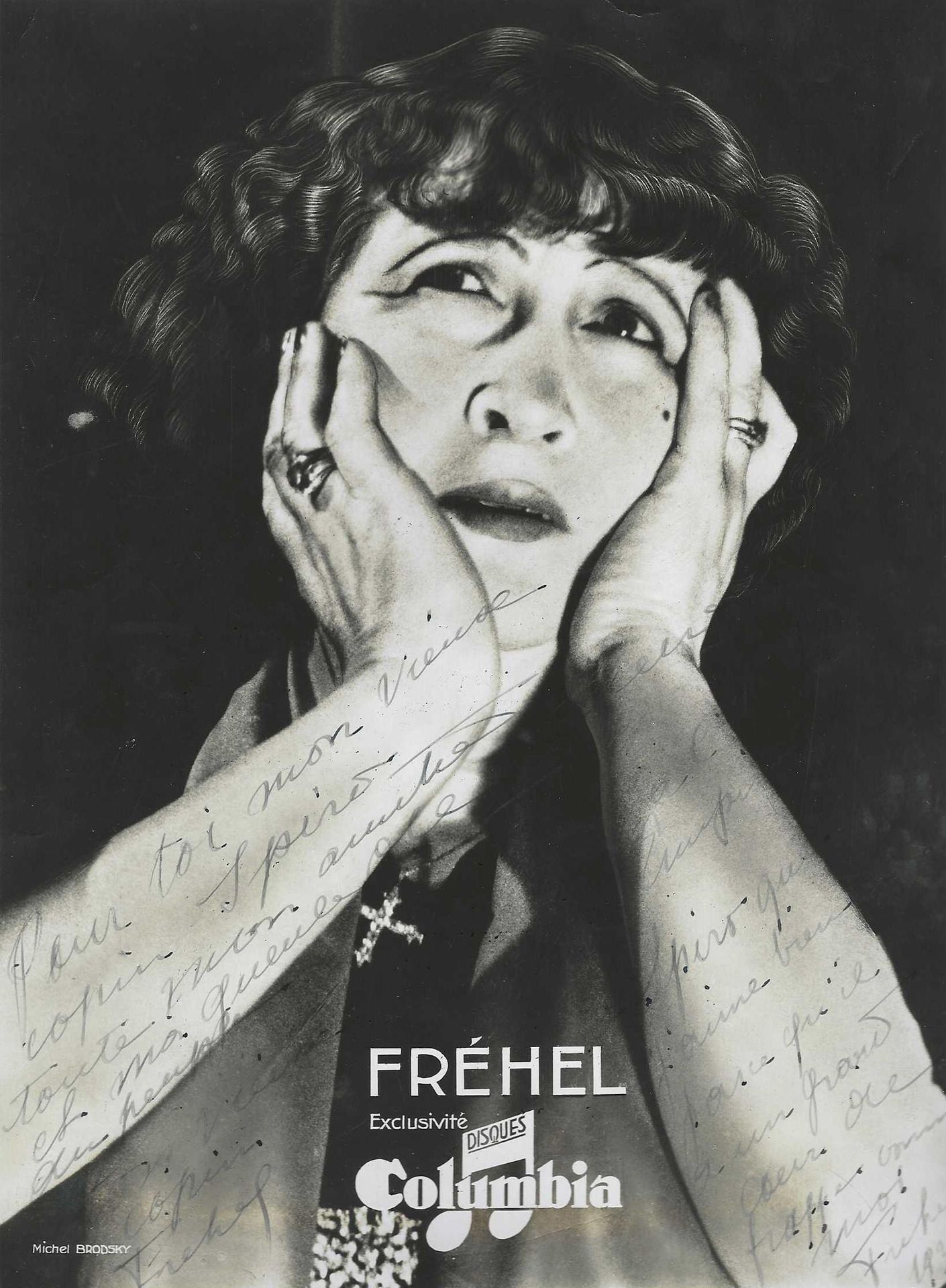 FRÉHEL, Marguerite Boulc'h dite (1891-1951), chanteuse et actrice. Rare photogra&hellip;