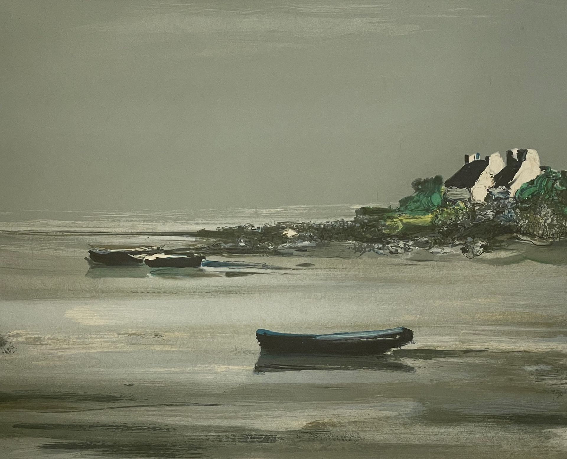 Georges LAPORTE (1926-2000) 
View of Quiberon
Lithograph countersigned in the lo&hellip;