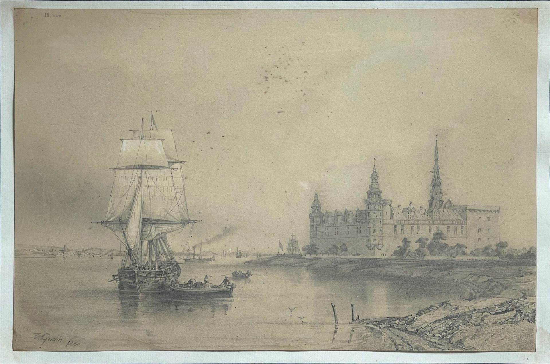 Théodore GUDIN (1802-1880) 
Brick disembarking its crew in an oriental port
Grap&hellip;