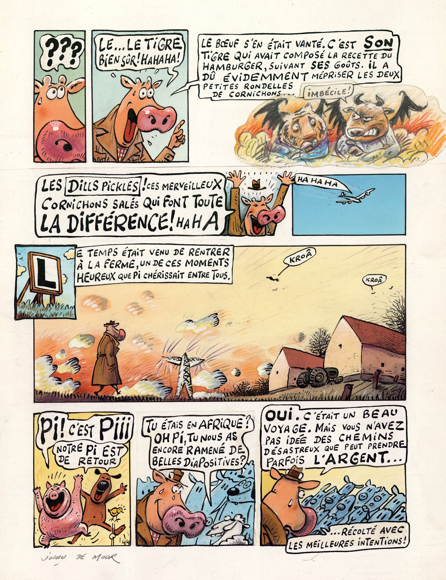 Johan DE MOOR (né en 1953) La vache - Le mauvais goût de la vengeance
画册第44版的纸上混&hellip;