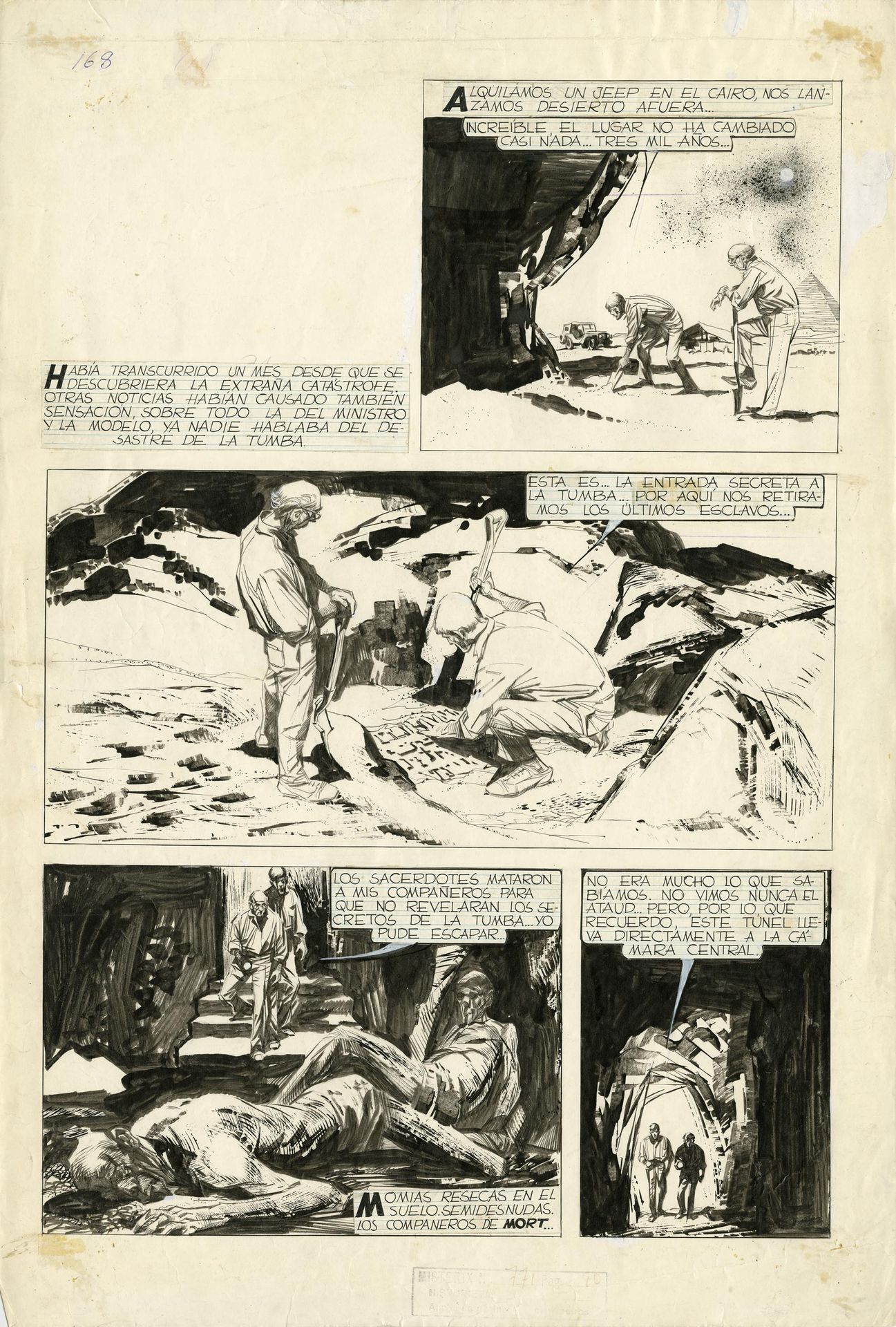 Alberto Breccia (1919-1993) Mort Cinder - The Tomb of Lisis
印度墨水在纸上为故事的第三版。
47,7&hellip;
