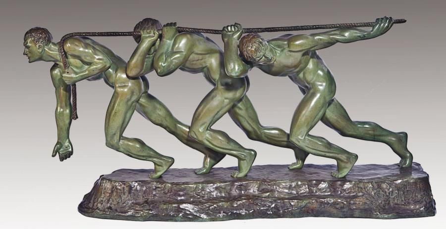 Maurice GUIRAUD-RIVIERE (1881-1947) « Allégorie de la force » Epreuve en bronze &hellip;