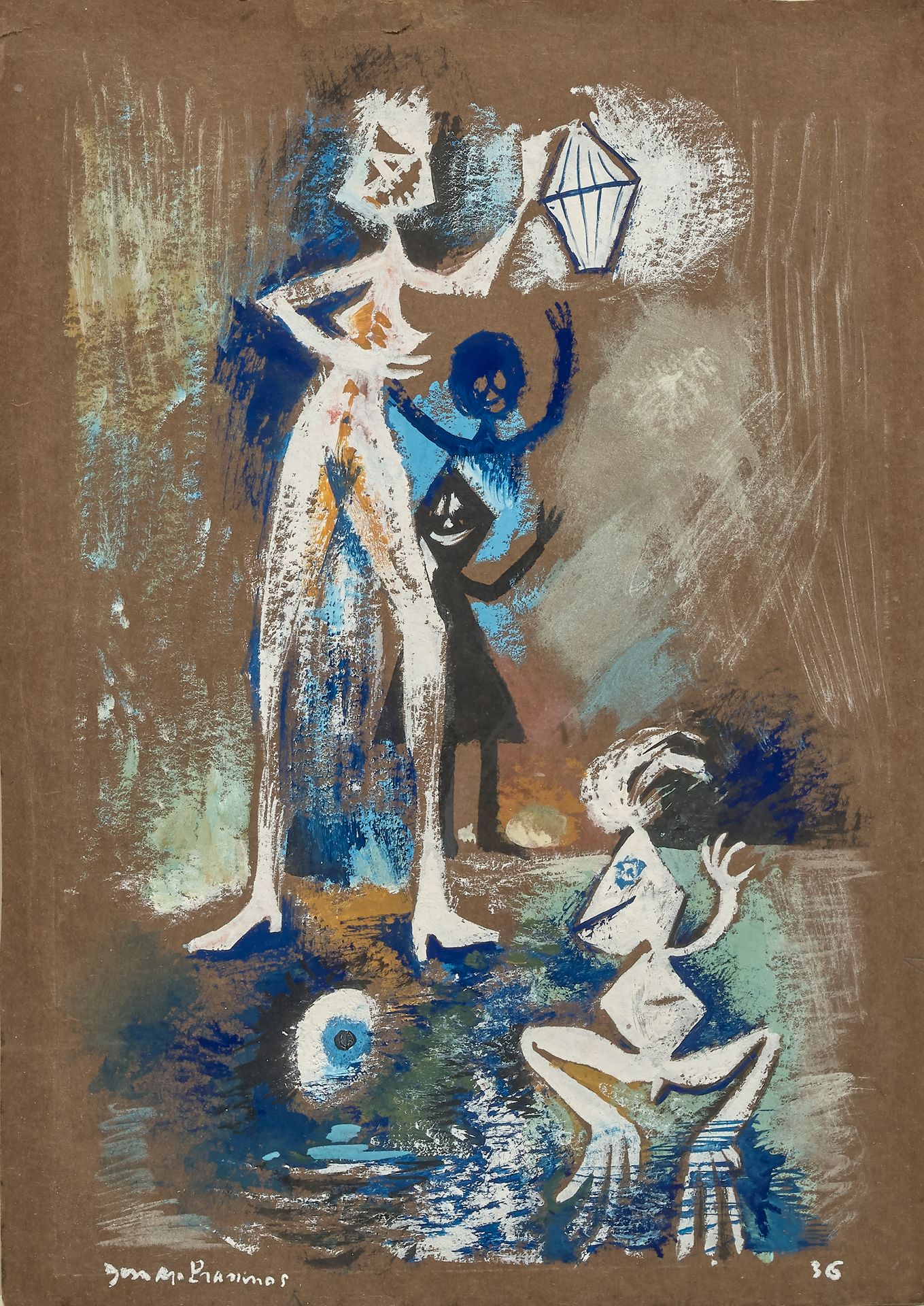 Mario PRASSINOS (1916-1985) 


无题》，1936年



纸上水粉画和粉彩画，左下角有签名，右下角有日期36



36 x 25&hellip;