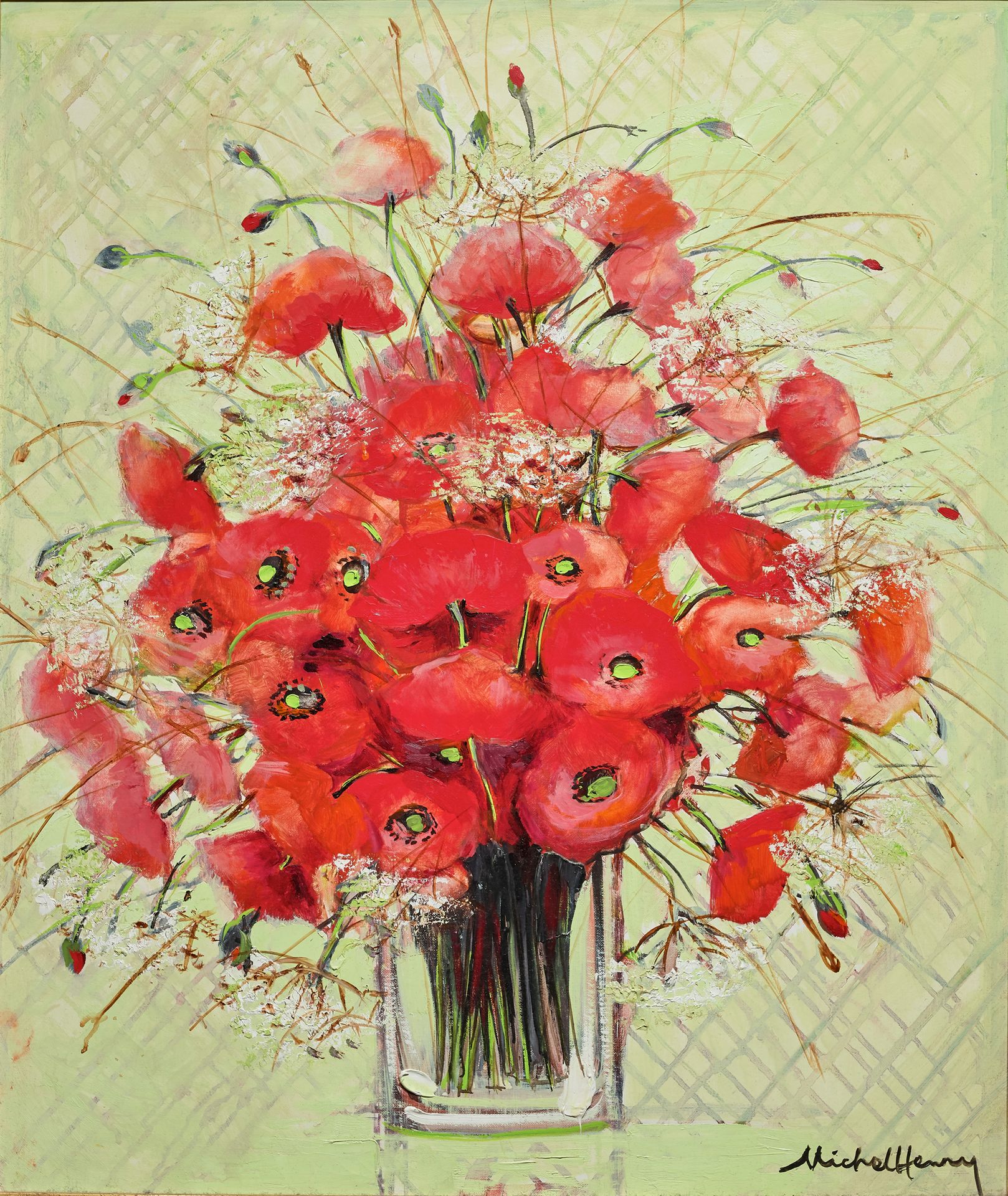 MICHEL-HENRY (1928-2016) 


草地上的罂粟花



布面油画，右下角有签名



65 x 54 cm