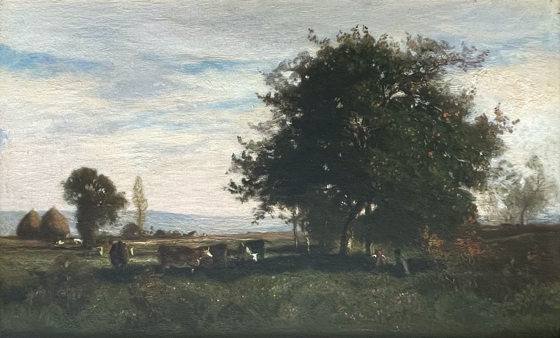 Eugène Antoine LAVIEILLE (1820-1889) 
Siesta unter dem Apfelbaum
Öl auf Platte, &hellip;