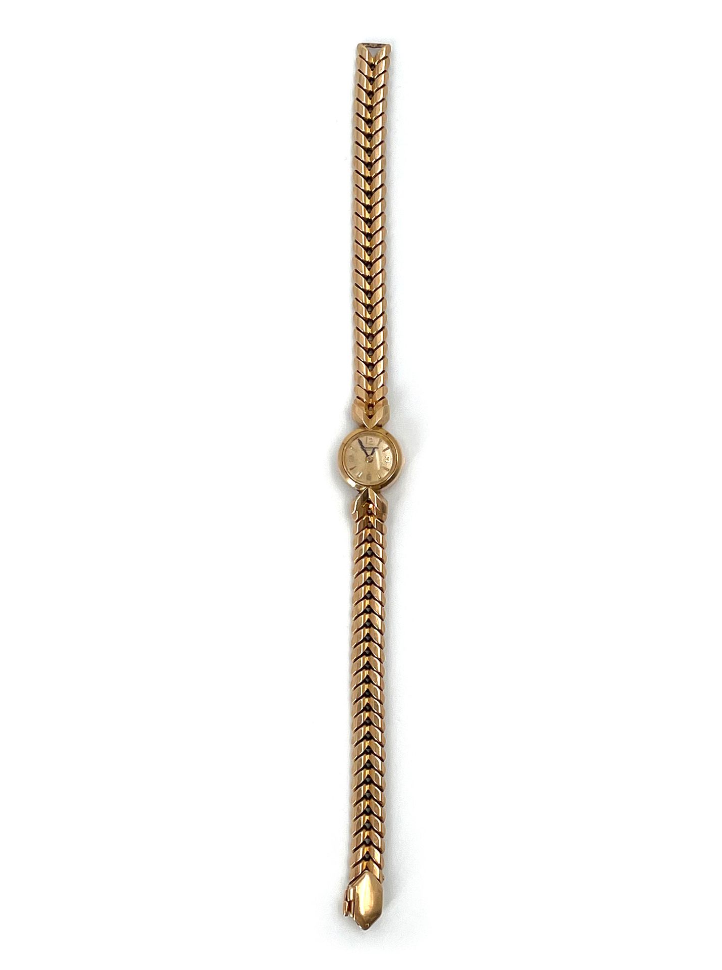 JAEGER-LECOULTRE 
Montre bracelet de dame en or 18k (750) (aiguilles oxydées)


&hellip;