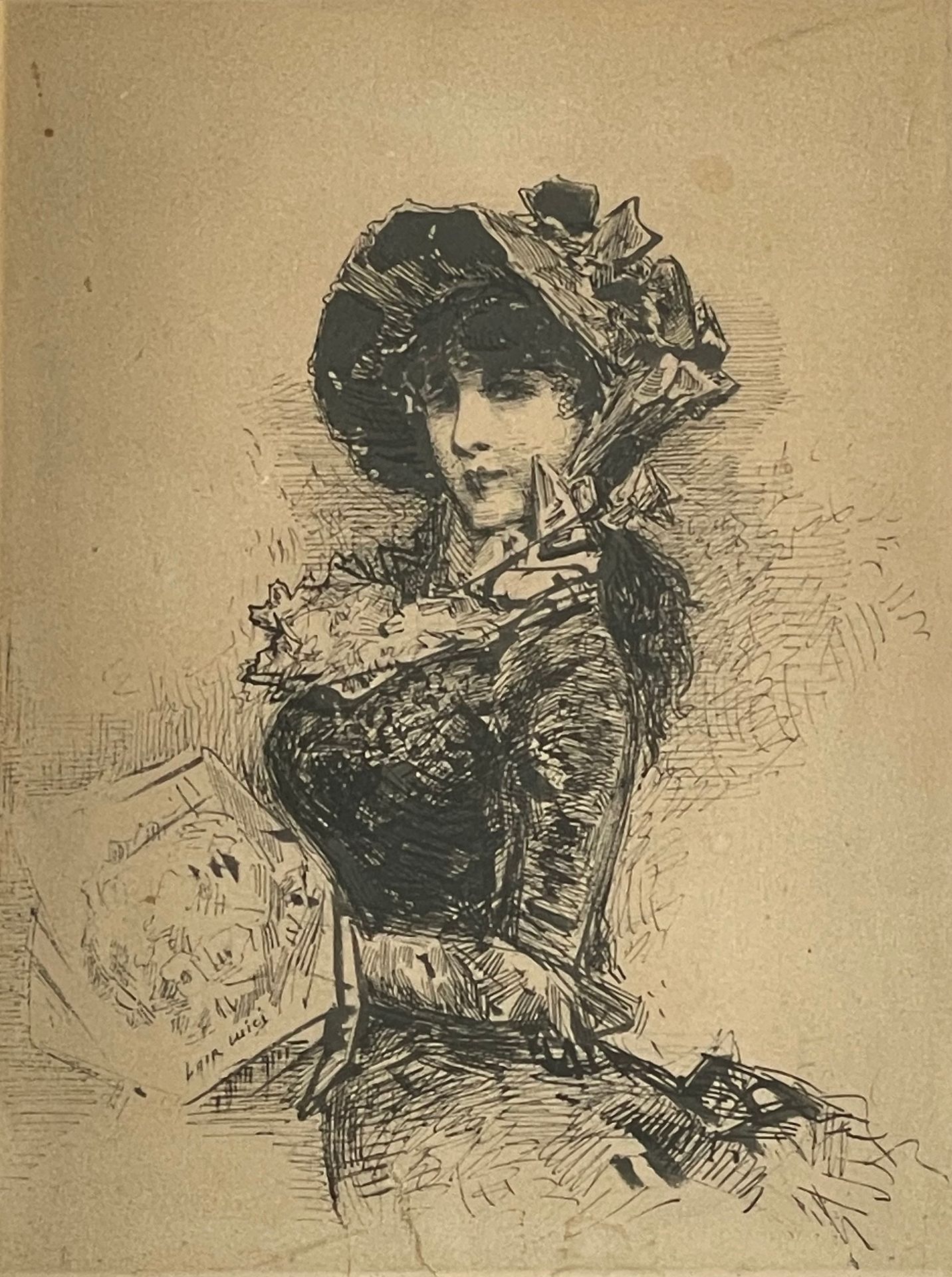 Luigi LOIR (1845-1916) 


Elégante



Encre signée en bas à gauche 



16,5 x 12&hellip;