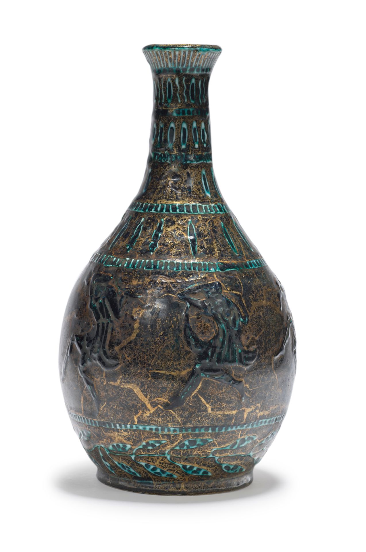 Jean MAYODON (1893-1967) 
Les Ballets russes
Enamelled ceramic baluster vase dec&hellip;