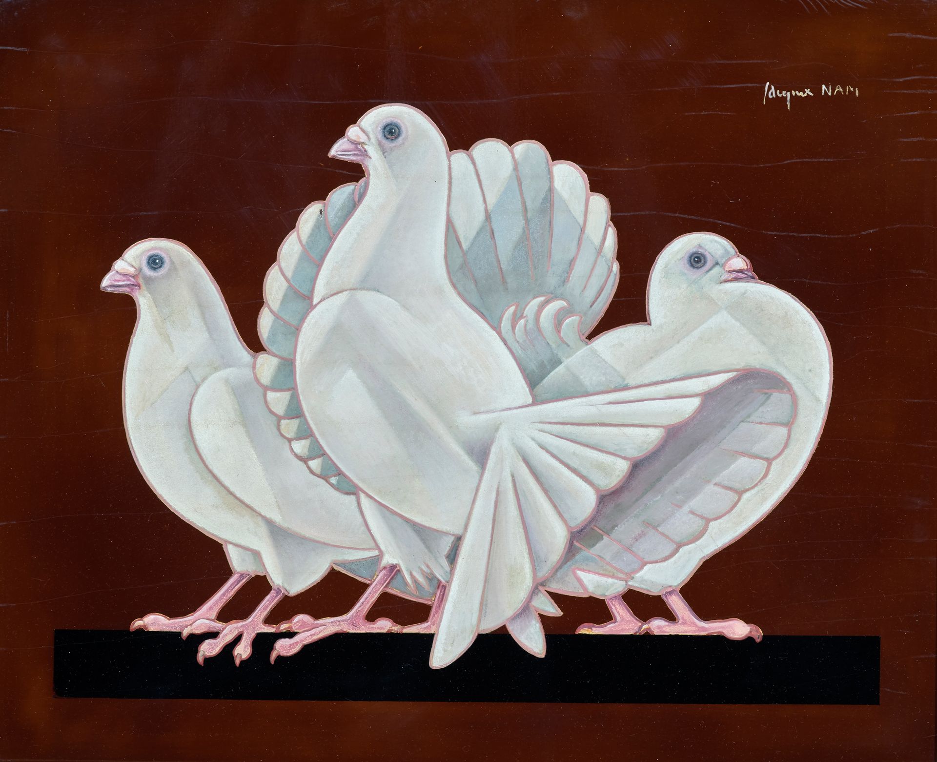 JACQUES LEHMAN dit NAM (1881-1974) 


The doves of peace



Lacquered wood panel&hellip;