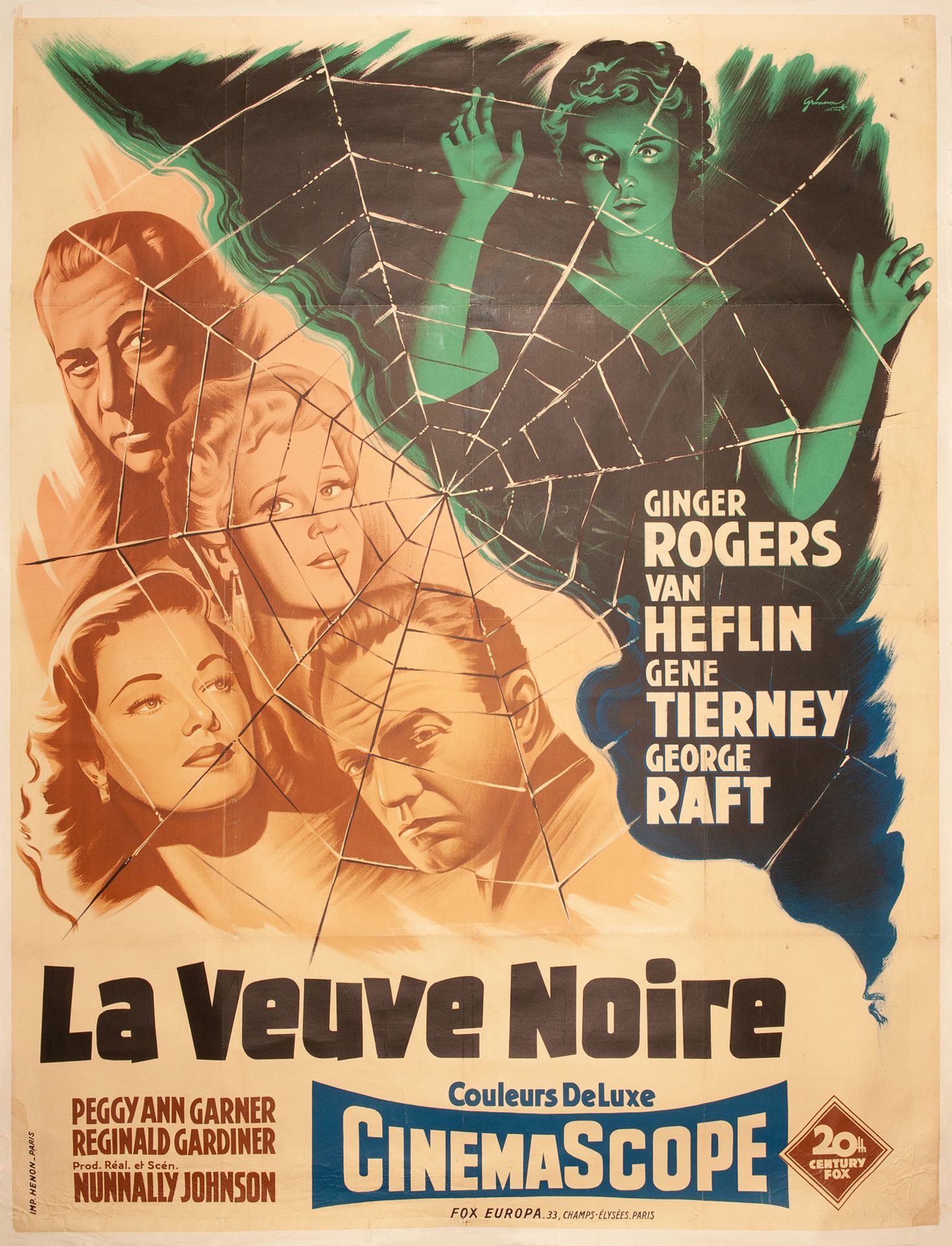 Null LA VEUVE NOIRE / BLACK WIDOW Nunnally Johnson.1954.
120 x 160 cm. Manifesto&hellip;