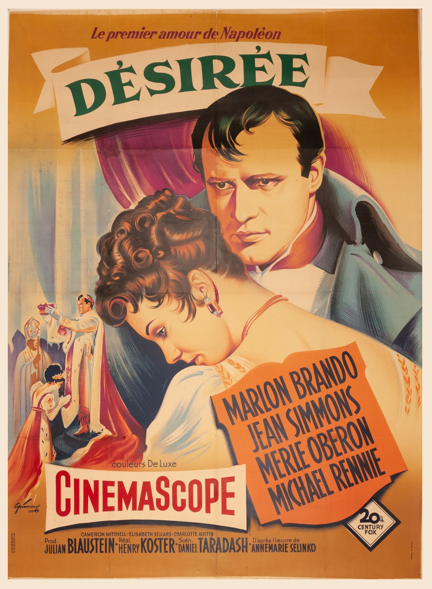 Null 渴望的亨利-科斯特。1954年。
120 x 160厘米。法国海报。Boris Grinsson.印象中，Cinémato.巴黎。
包裹。条件B