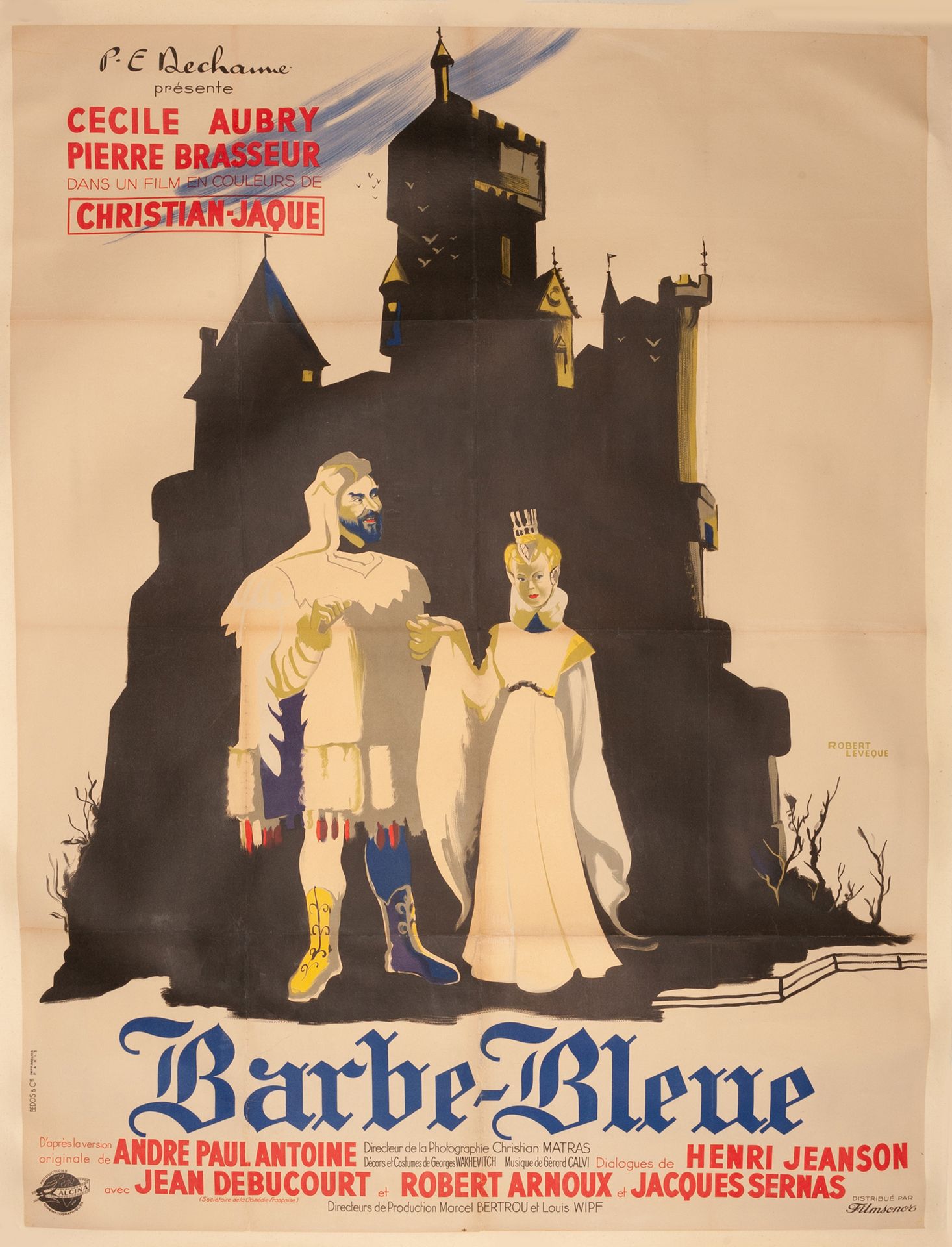 Null BARBE-BLEUE Christian-Jaque. 1951.
120 x 160 cm. Cartel en francés. Robert &hellip;