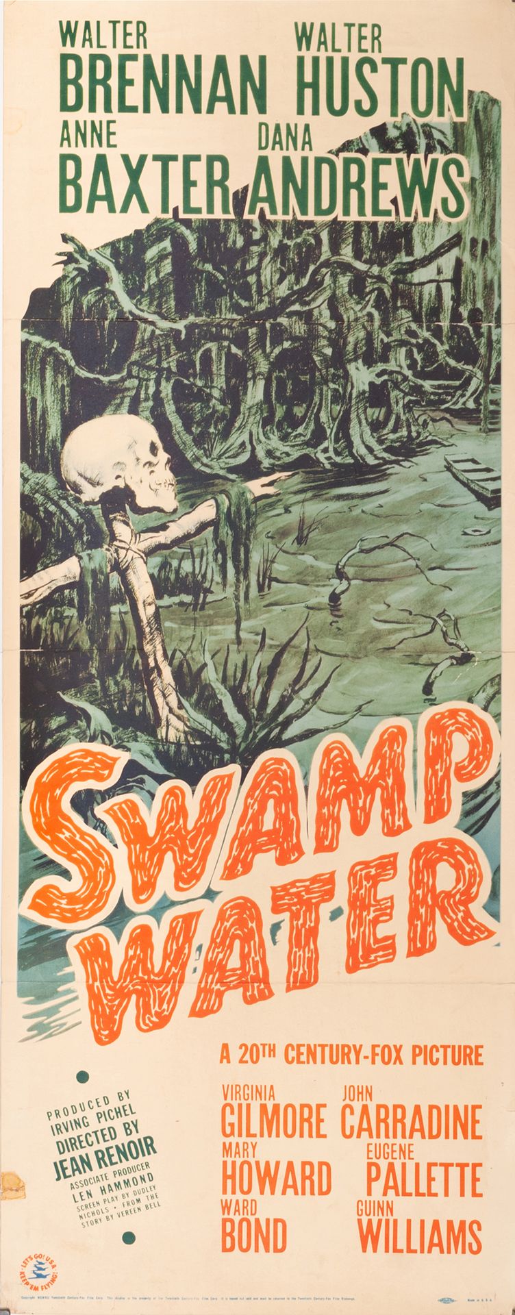 Null 
- 《女佣日记》 Jean Renoir. 1946.
35 x 90 cm.美国海报（插入）。无符号。没有印刷。条件A-
-SWAMP WATER&hellip;