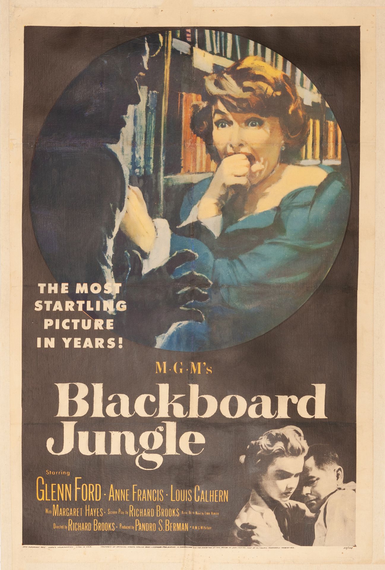 Null 黑板上的丛林理查德-布鲁克斯。1955年。
69 x 104 cm (One sheet)。美国海报。无符号。没有印记。
包裹。条件B