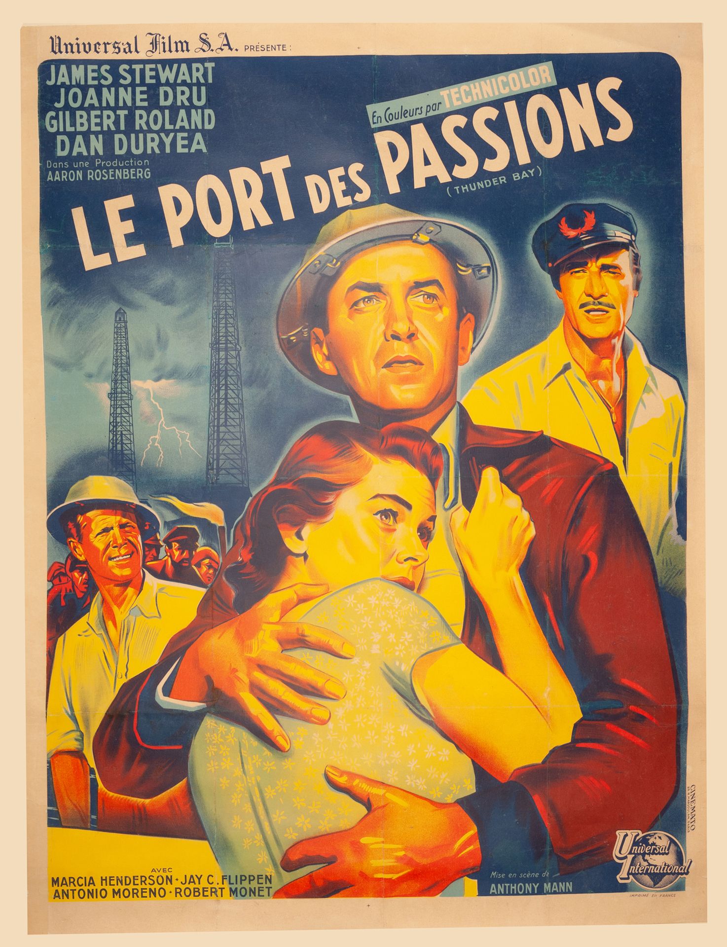 Null LE PORT DES PASSIONS / THUNDER BAY Antony Mann. 1953.
120 x 160 cm. Affiche&hellip;