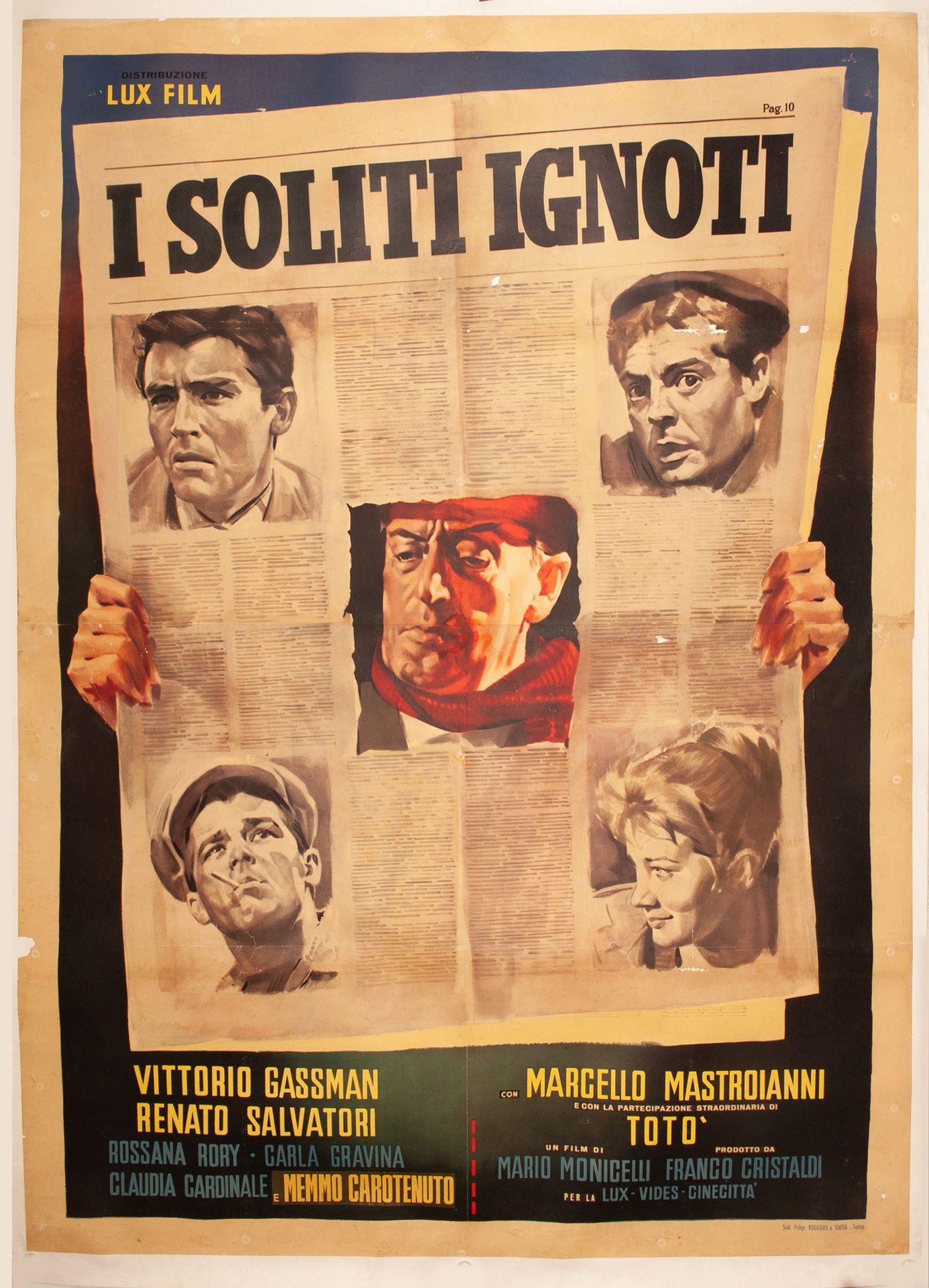 Null I SOLITI IGNOTI
Mario Monicelli。1958年。
140 x 200厘米。意大利海报。无符号。由Roggero & Tor&hellip;