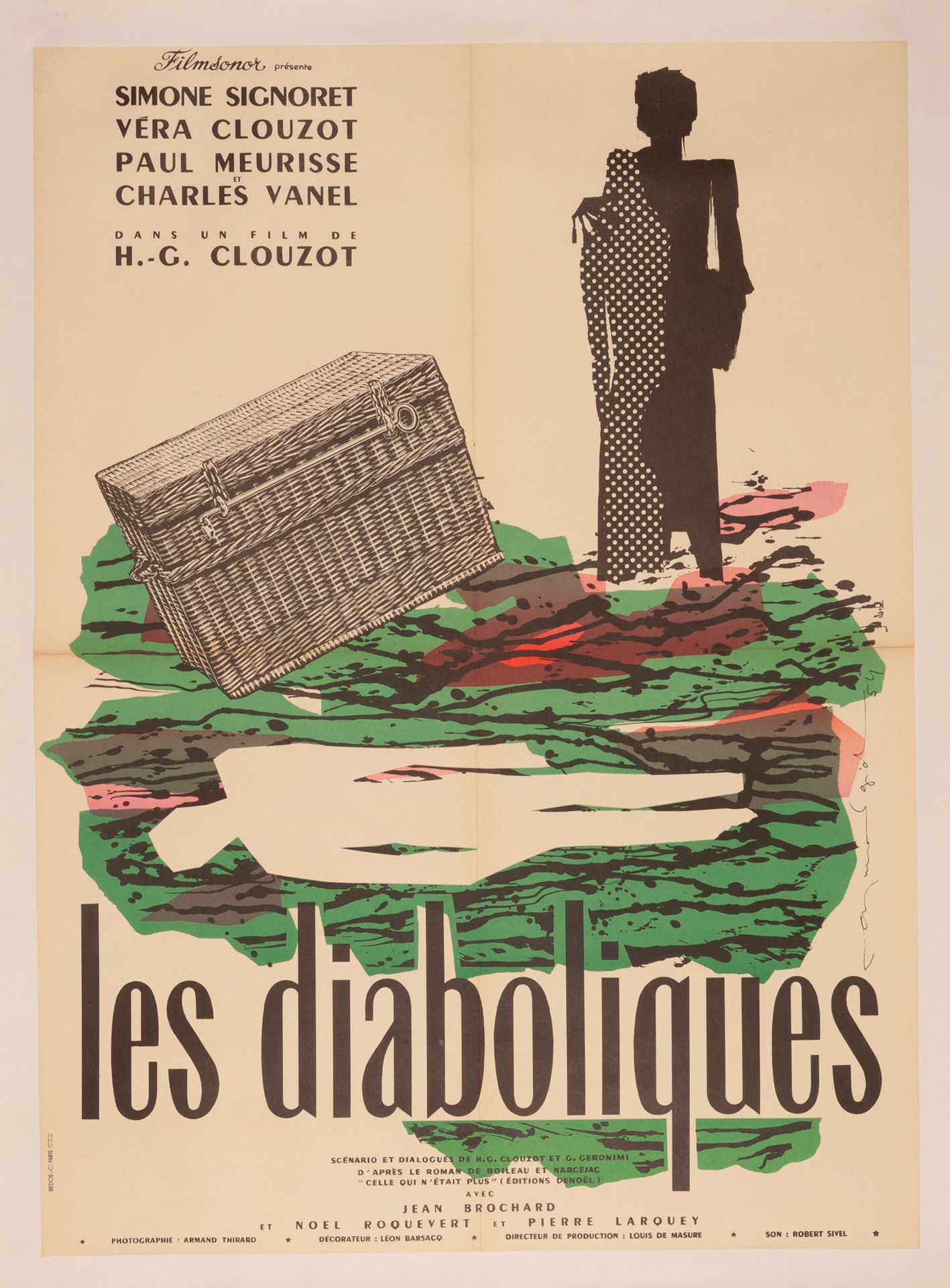 Null LES DIABOLIQUES Henri-Georges Clouzot. 1955.
60 x 80 cm. French poster. Ray&hellip;