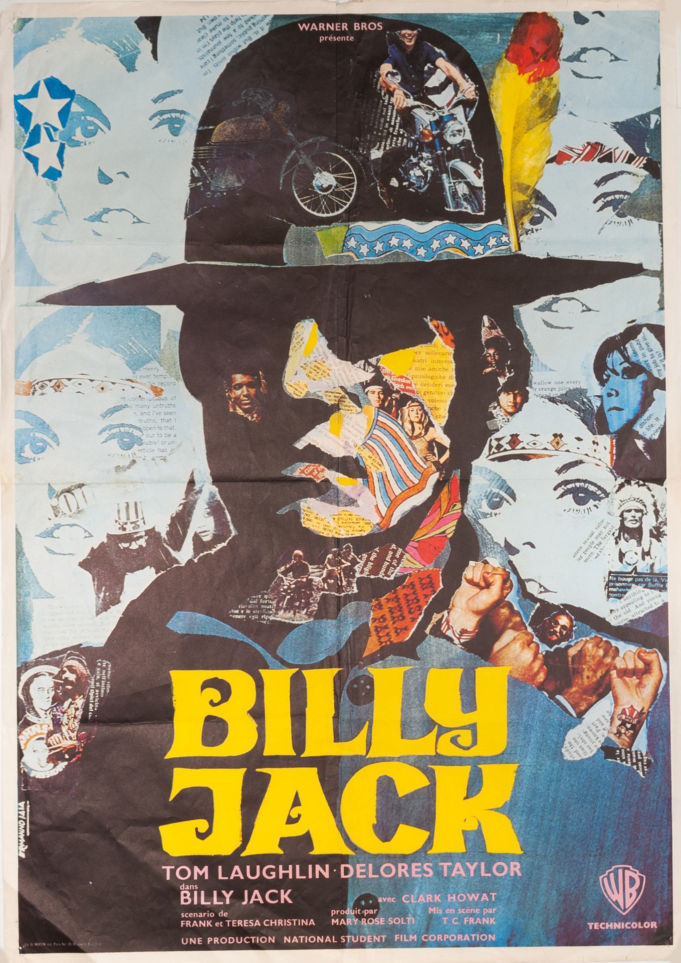Null BILLY JACK T.C.弗兰克（Tom Laughlin）。1971年。
60 x 80厘米。法国海报。Hermano Iaia.印象中，Ets&hellip;