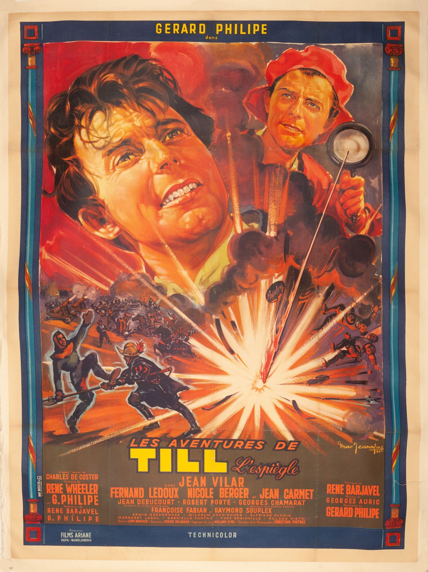 Null LES AVENTURES DE TILL L'ÉSPIÈGLE Gérard Philipe. 1956.
120 x 160 cm. Franzö&hellip;