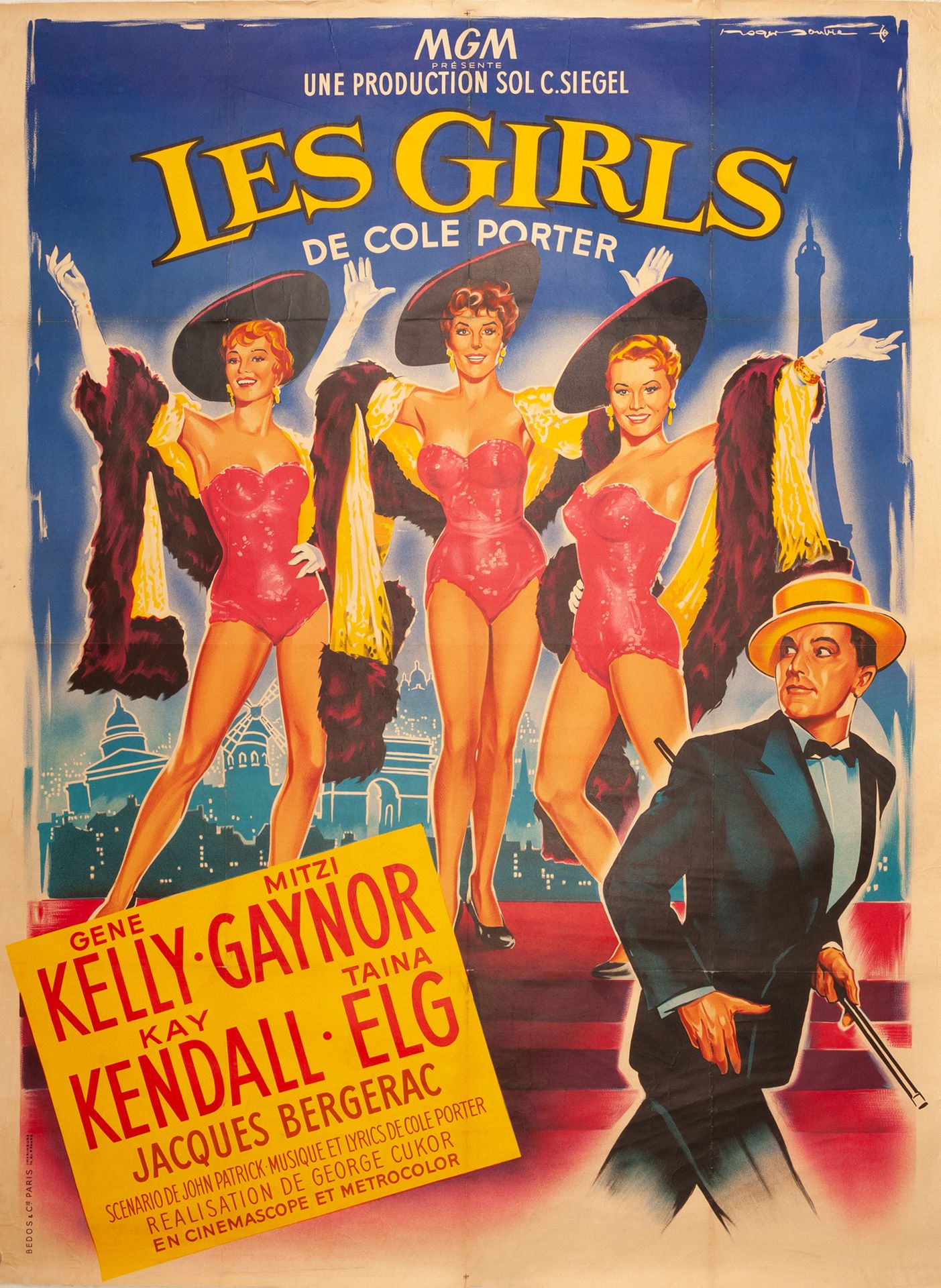 Null 乔治-库克的《女孩》。1957年。
120 x 160 cm。法国海报。罗杰-苏比Imp. Bedos & Cie.巴黎。
包裹。条件B-