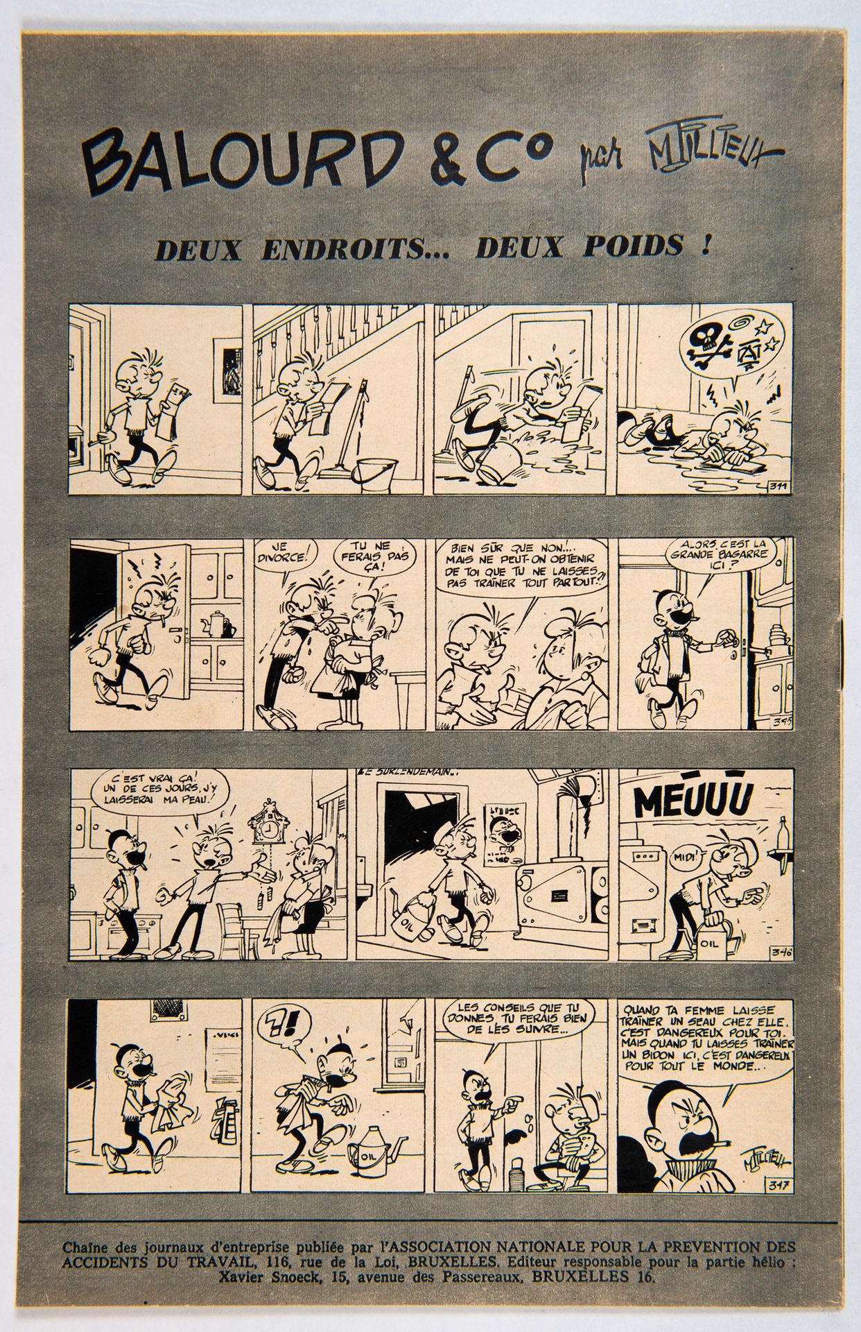 TILLIEUX Balourd et Cie : número de Relations n°5 de septiembre de 1961 con las &hellip;