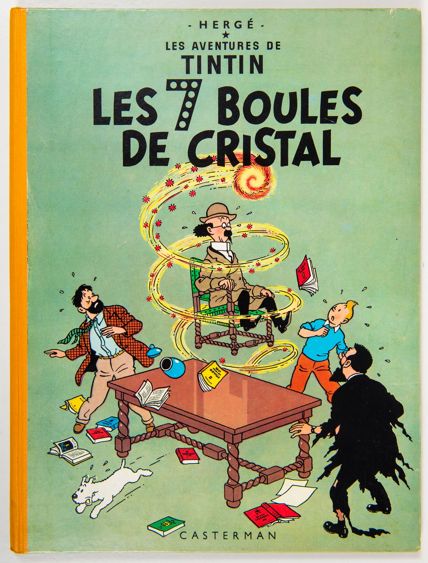 Null Tintin - The 7 crystal balls : Casterman B35版，1964年，接近全新状态。