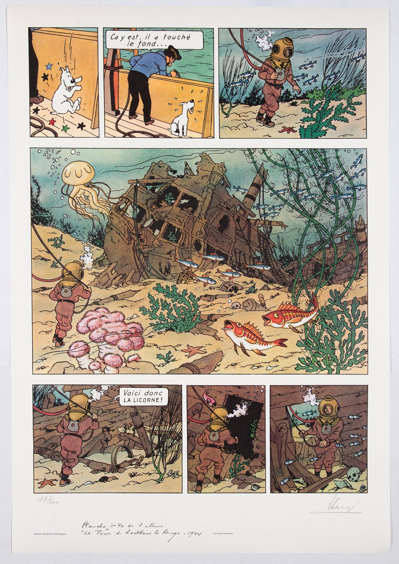 HERGÉ Serigraphy for the WWF : Superb serigraphy big size (70 x 100 cm) from the&hellip;
