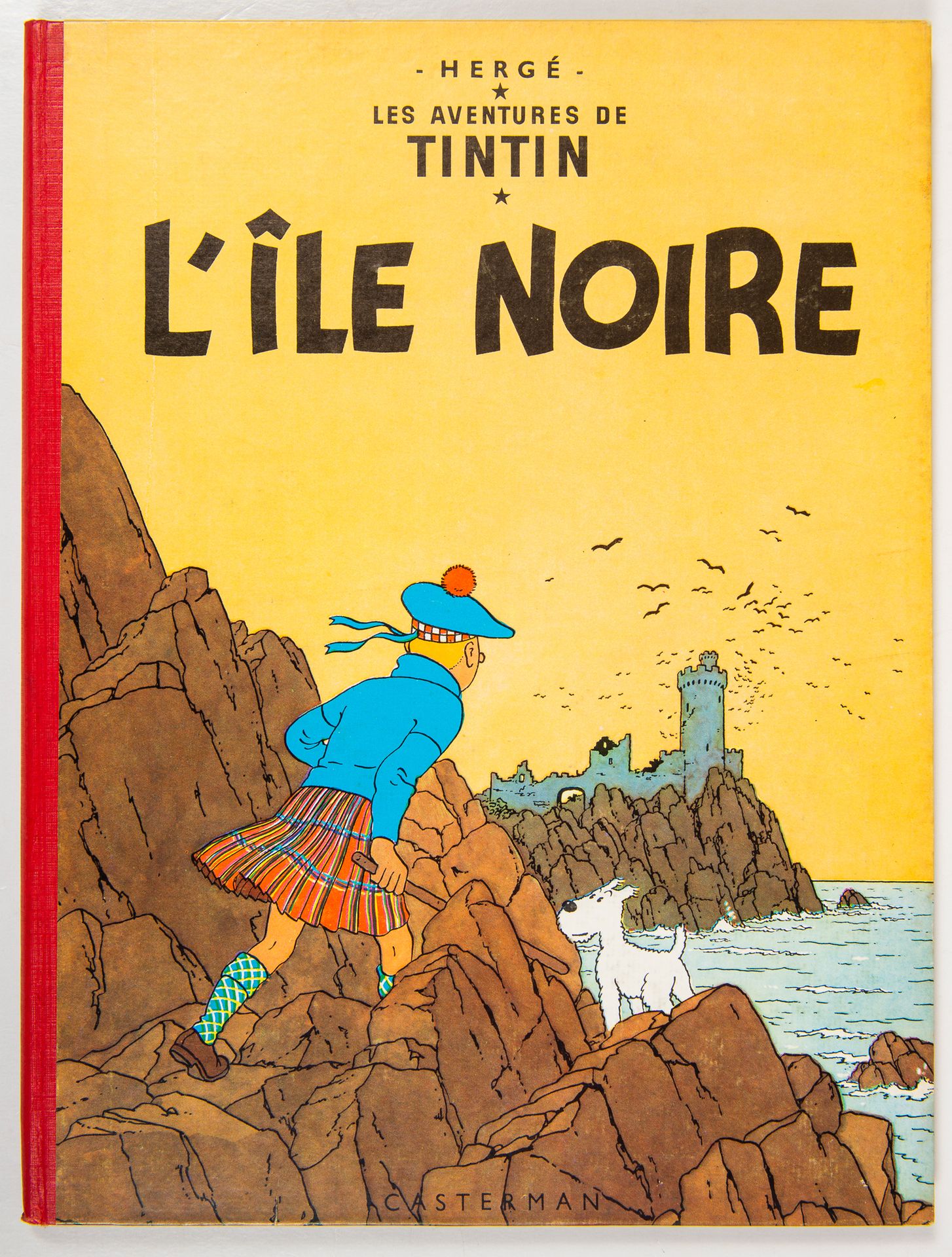 Null Tintin - The Black Island : Casterman B25 edition from 1958 close to new co&hellip;