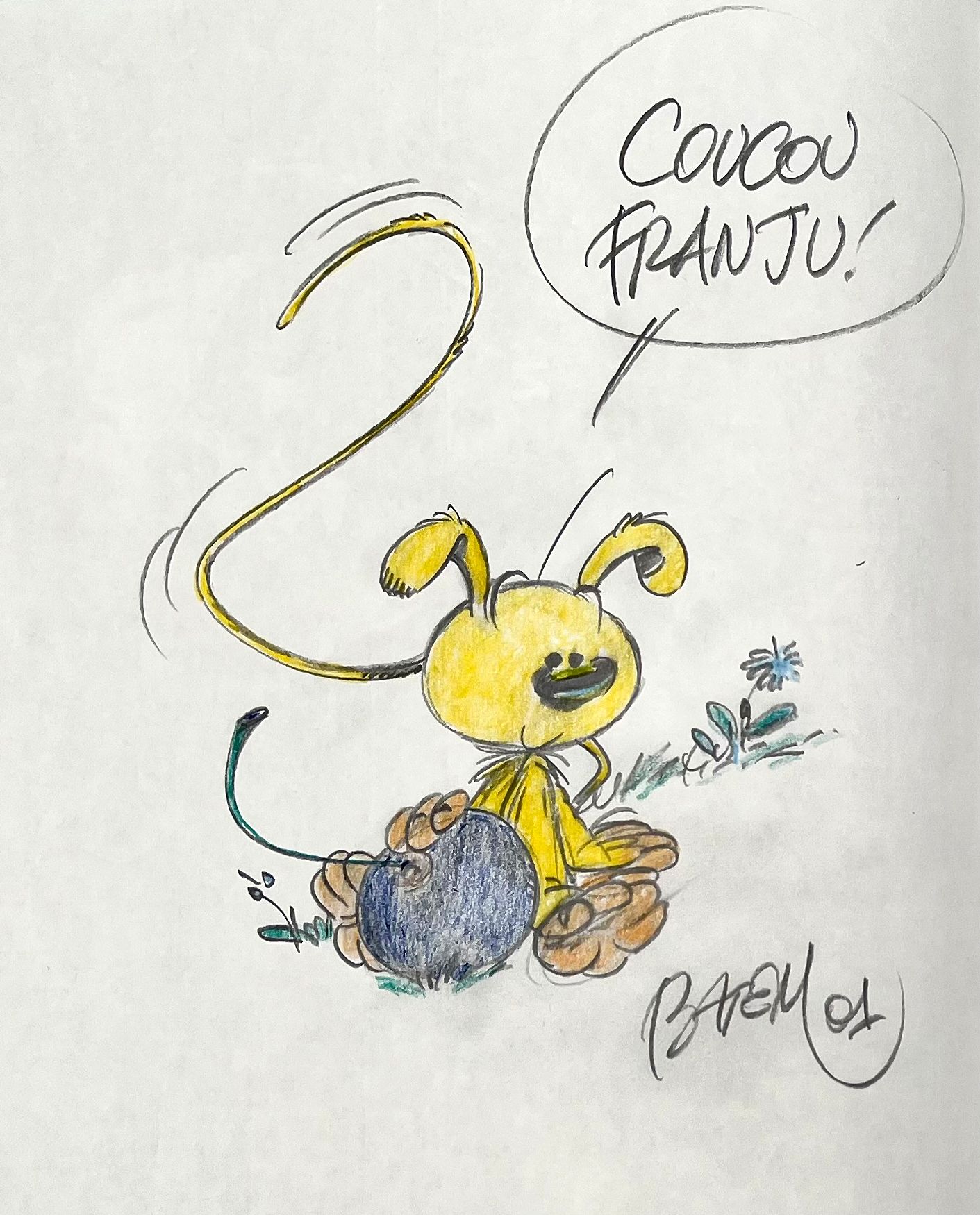 BATEM Signatures : Marsupilami 9 and 11. Original editions with color drawings o&hellip;