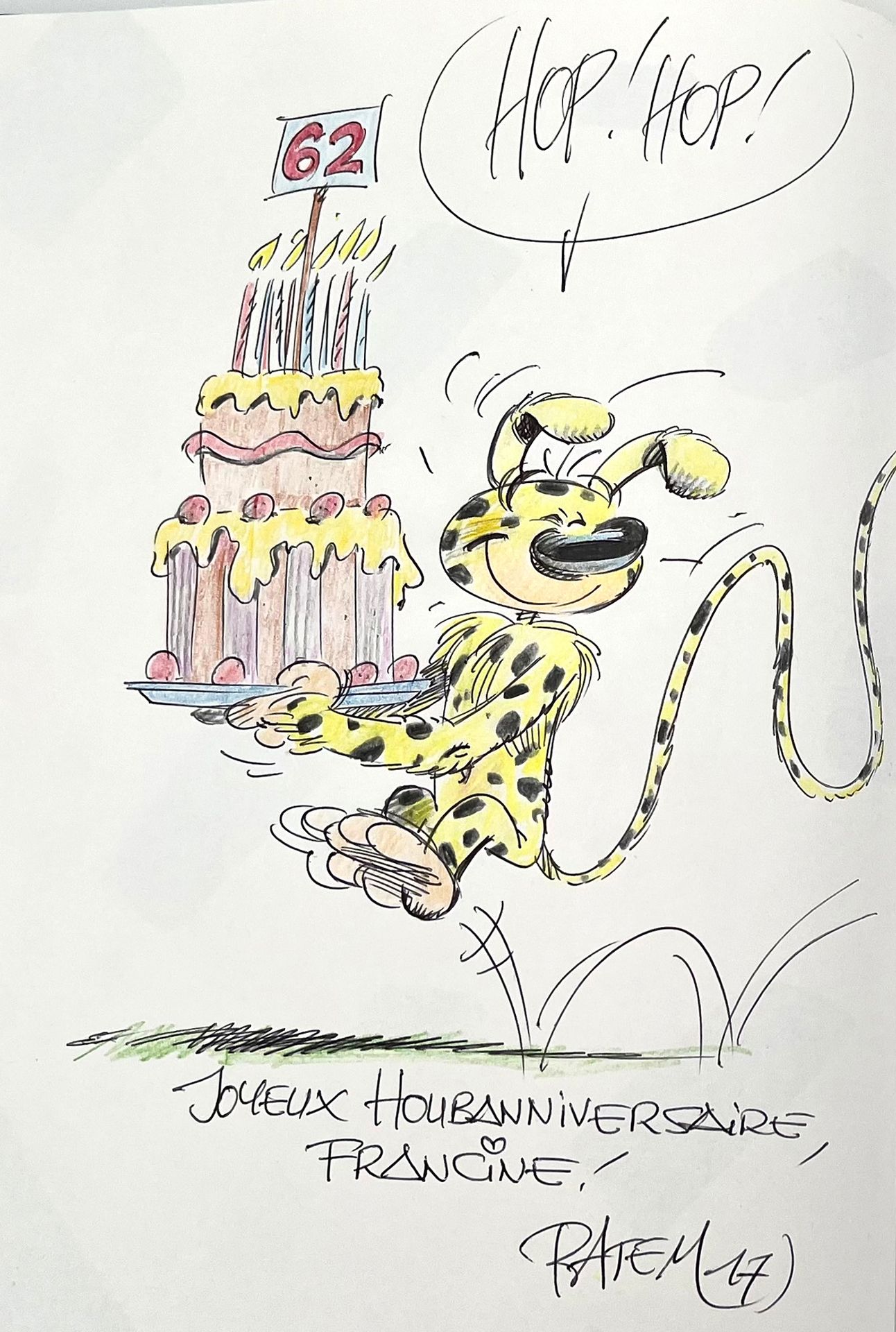 BATEM Dedication : Marsupilami 30. First edition with dust jacket decorated with&hellip;